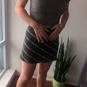 Plaid mini skirt